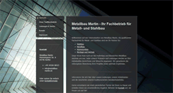 Desktop Screenshot of metallbau-martin.de